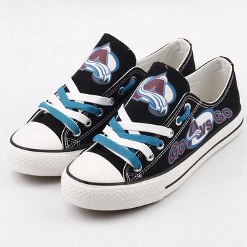 Women's And Youth Colorado Avalanche Repeat Print Low Top Sneakers 003